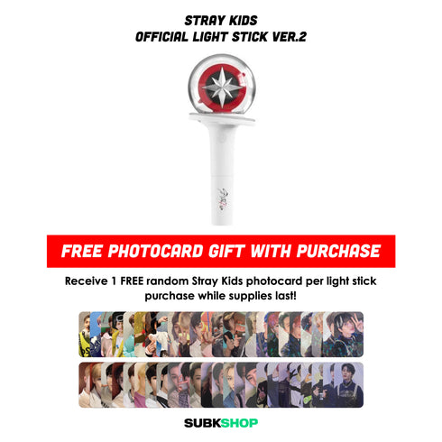 STRAY KIDS OFFICIAL LIGHT STICK VER.2 + PHOTOCARD